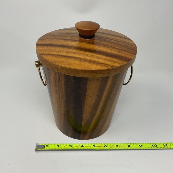 MCM Teak Bentwood Ice Bucket by KMC Japan - Picture 8 of 8